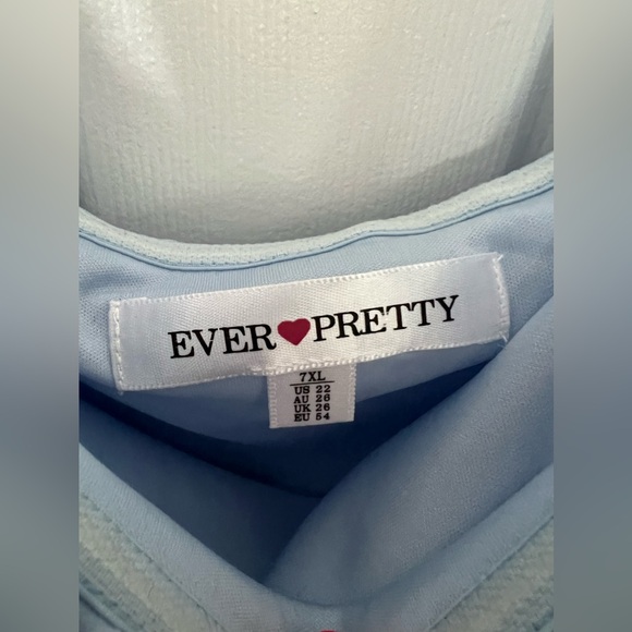 Ever Pretty Soft Blue Ruffled Gown - Picture 4 of 4